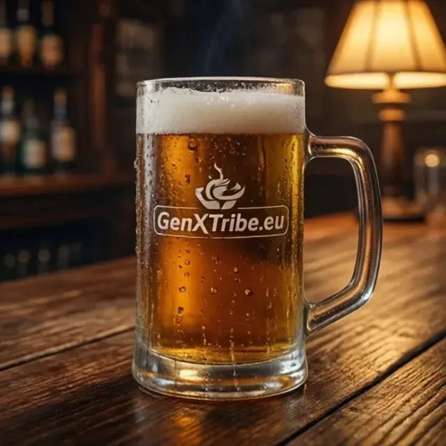 Beer mug with GenXTribe logo