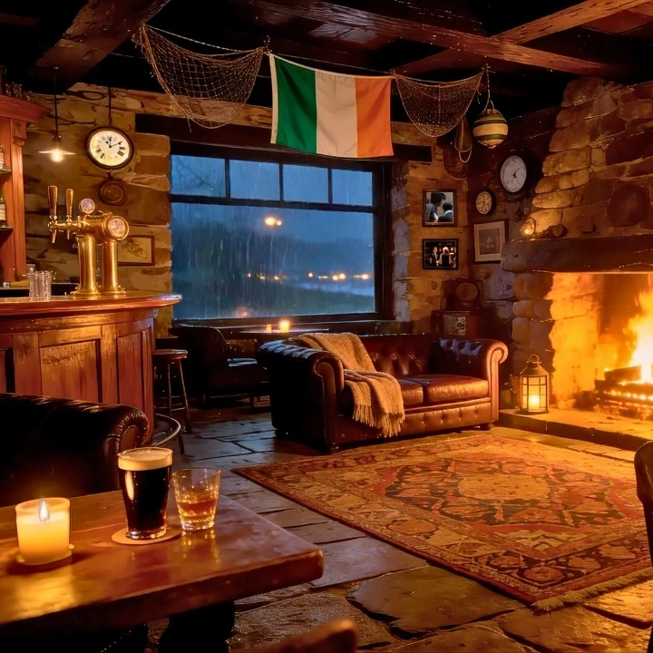 Cozy pub with fireplace – GenXTribe home